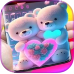 Logo of Teddy Bear Love keyboard android Application 