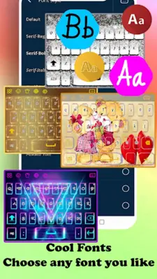 Teddy Bear Love keyboard android App screenshot 1